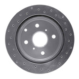 Dynamic Friction 1984-1988 Toyota Cressida Rear Left Drilled Silver Brake Rotor by Dynamic Friction Company 621-76025L