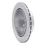 Dynamic Friction 1984-1988 Toyota Cressida Rear Left Drilled Silver Brake Rotor by Dynamic Friction Company 621-76025L