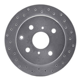 Dynamic Friction 1984-1988 Toyota Cressida Rear Right Drilled Silver Brake Rotor by Dynamic Friction Company 621-76025R
