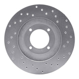 Dynamic Friction 1985-1988 Toyota Cressida Front Left Drilled Silver Brake Rotor by Dynamic Friction Company 621-76030L