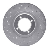 Dynamic Friction 1985-1988 Toyota Cressida Front Left Drilled Silver Brake Rotor by Dynamic Friction Company 621-76030L