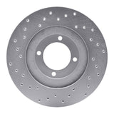 Dynamic Friction 1985-1988 Toyota Cressida Front Right Drilled Silver Brake Rotor