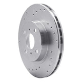 Dynamic Friction 1987-1992 Toyota Corolla Front Left Drilled Silver Brake Rotor by Dynamic Friction Company 621-76032L