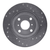 Dynamic Friction 1987-1992 Toyota Corolla Front Left Drilled Silver Brake Rotor by Dynamic Friction Company 621-76032L