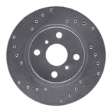 Dynamic Friction 1987-1992 Toyota Corolla Front Left Drilled Silver Brake Rotor by Dynamic Friction Company 621-76032L