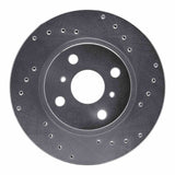 Dynamic Friction 1987-1992 Toyota Corolla Front Right Drilled Silver Brake Rotor by Dynamic Friction Company 621-76032R