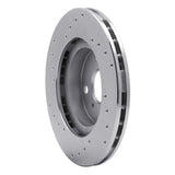 Dynamic Friction 1987-1992 Toyota Corolla Front Right Drilled Silver Brake Rotor by Dynamic Friction Company 621-76032R