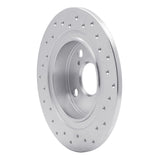 Dynamic Friction 1987-1992 Toyota Corolla Rear Left Drilled Silver Brake Rotor by Dynamic Friction Company 621-76035L