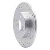 Dynamic Friction 1987-1992 Toyota Corolla Rear Right Drilled Silver Brake Rotor by Dynamic Friction Company 621-76035R