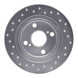 Dynamic Friction 1987-1992 Toyota Corolla Rear Right Drilled Silver Brake Rotor by Dynamic Friction Company 621-76035R