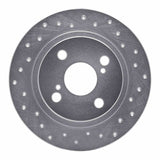 Dynamic Friction 1987-1992 Toyota Corolla Rear Right Drilled Silver Brake Rotor by Dynamic Friction Company 621-76035R