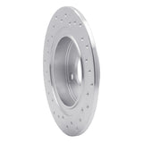 Dynamic Friction 1987-1992 Toyota Corolla Rear Right Drilled Silver Brake Rotor by Dynamic Friction Company 621-76035R