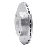 Dynamic Friction 1990-1991 Toyota Celica Front Left Drilled Silver Brake Rotor by Dynamic Friction Company 621-76043L