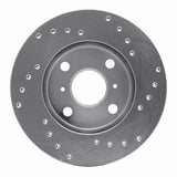 Dynamic Friction 1990-1991 Toyota Celica Front Left Drilled Silver Brake Rotor by Dynamic Friction Company 621-76043L