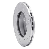 Dynamic Friction 1990-1991 Toyota Celica Front Left Drilled Silver Brake Rotor by Dynamic Friction Company 621-76043L