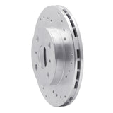 Dynamic Friction 1990-1991 Toyota Celica Front Right Drilled Silver Brake Rotor by Dynamic Friction Company 621-76043R