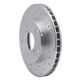 Dynamic Friction 1991-1995 Toyota MR2 Front Left Drilled Silver Brake Rotor by Dynamic Friction Company 621-76047L