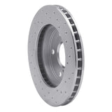 Dynamic Friction 1991-1995 Toyota MR2 Front Left Drilled Silver Brake Rotor by Dynamic Friction Company 621-76047L