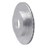 Dynamic Friction 1991-1995 Toyota MR2 Rear Left Drilled Silver Brake Rotor by Dynamic Friction Company 621-76048L