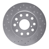 Dynamic Friction 1991-1995 Toyota MR2 Rear Left Drilled Silver Brake Rotor by Dynamic Friction Company 621-76048L