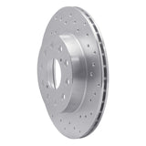 Dynamic Friction 1991-1995 Toyota MR2 Rear Right Drilled Silver Brake Rotor by Dynamic Friction Company 621-76048R