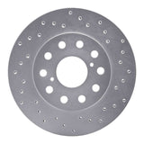 Dynamic Friction 1991-1995 Toyota MR2 Rear Right Drilled Silver Brake Rotor by Dynamic Friction Company 621-76048R