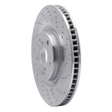 Dynamic Friction 1993-1998 Toyota Supra Left Front Drilled Silver Brake Rotor by Dynamic Friction Company 621-76062D