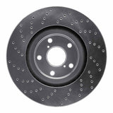 Dynamic Friction 1993-1998 Toyota Supra Left Front Drilled Silver Brake Rotor by Dynamic Friction Company 621-76062D