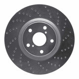 Dynamic Friction 1993-1998 Toyota Supra Left Front Drilled Silver Brake Rotor by Dynamic Friction Company 621-76062D