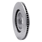 Dynamic Friction 1993-1998 Toyota Supra Left Front Drilled Silver Brake Rotor by Dynamic Friction Company 621-76062D