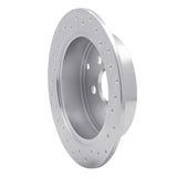 Dynamic Friction 2000-2010 Toyota Celica Rear Left Drilled Silver Brake Rotor by Dynamic Friction Company 621-76069L
