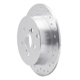 Dynamic Friction 2000-2010 Toyota Celica Rear Right Drilled Silver Brake Rotor by Dynamic Friction Company 621-76069R