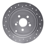 Dynamic Friction 2000-2010 Toyota Celica Rear Right Drilled Silver Brake Rotor by Dynamic Friction Company 621-76069R