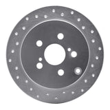 Dynamic Friction 2000-2010 Toyota Celica Rear Right Drilled Silver Brake Rotor by Dynamic Friction Company 621-76069R