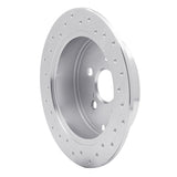 Dynamic Friction 2000-2010 Toyota Celica Rear Right Drilled Silver Brake Rotor by Dynamic Friction Company 621-76069R