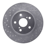 Dynamic Friction 2002-2015 Toyota Avalon Front Left Drilled Silver Brake Rotor by Dynamic Friction Company 621-76075L