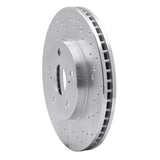 Dynamic Friction 2002-2015 Toyota Avalon Front Right Drilled Silver Brake Rotor by Dynamic Friction Company 621-76075R