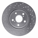 Dynamic Friction 2002-2015 Toyota Avalon Front Right Drilled Silver Brake Rotor by Dynamic Friction Company 621-76075R