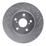 Dynamic Friction 2002-2015 Toyota Avalon Front Right Drilled Silver Brake Rotor by Dynamic Friction Company 621-76075R