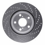 Dynamic Friction 2006-2020 Toyota Avalon Front Left Drilled Silver Brake Rotor by Dynamic Friction Company 621-76080L
