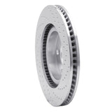 Dynamic Friction 2006-2020 Toyota Avalon Front Left Drilled Silver Brake Rotor by Dynamic Friction Company 621-76080L