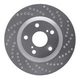 Dynamic Friction 2006-2020 Toyota Avalon Front Right Drilled Silver Brake Rotor by Dynamic Friction Company 621-76080R