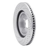 Dynamic Friction 2006-2020 Toyota Avalon Front Right Drilled Silver Brake Rotor by Dynamic Friction Company 621-76080R