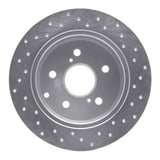 Dynamic Friction 2009-2013 Toyota Matrix Rear Left Drilled Silver Brake Rotor by Dynamic Friction Company 621-76084L