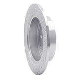 Dynamic Friction 2009-2013 Toyota Matrix Rear Left Drilled Silver Brake Rotor by Dynamic Friction Company 621-76084L