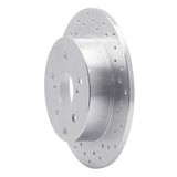 Dynamic Friction 2009-2013 Toyota Matrix Rear Right Drilled Silver Brake Rotor by Dynamic Friction Company 621-76084R