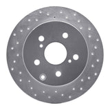 Dynamic Friction 2009-2013 Toyota Matrix Rear Right Drilled Silver Brake Rotor by Dynamic Friction Company 621-76084R
