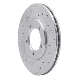 Dynamic Friction 1979-1983 Toyota Pickup Front Left Drilled Silver Brake Rotor by Dynamic Friction Company 621-76094L
