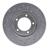 Dynamic Friction 1979-1983 Toyota Pickup Front Left Drilled Silver Brake Rotor by Dynamic Friction Company 621-76094L