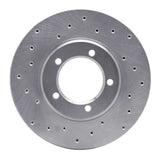 Dynamic Friction 1979-1983 Toyota Pickup Front Left Drilled Silver Brake Rotor by Dynamic Friction Company 621-76094L
